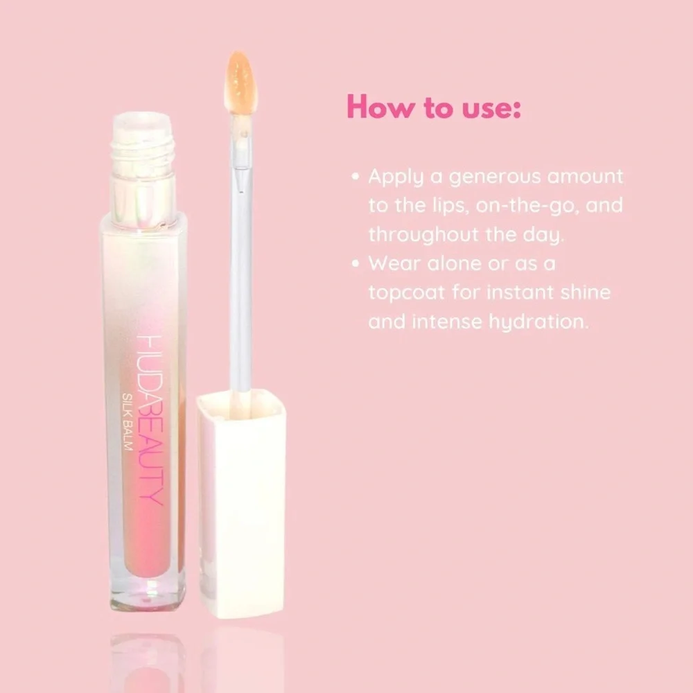 Huda Beauty Silk Balm Hydra-Plumping Lip Balm - shade Blush 1.8ml / 0.06 oz NWOB